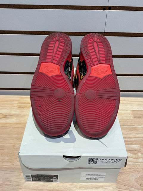 Nike SB Dunk Low The Wizard of Oz Poppy Field Sz 11
