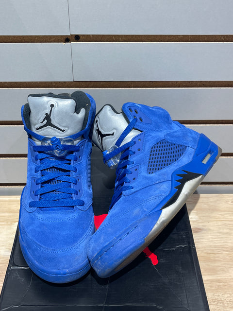 Jordan 5 Retro Blue Suede Sz 9.5