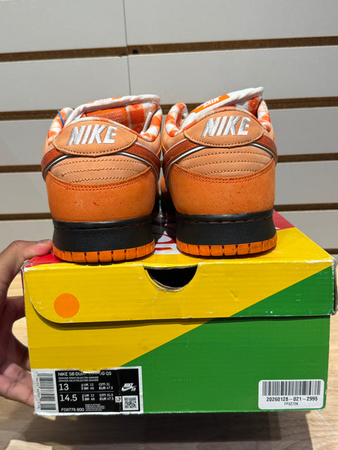 Nike SB Dunk Low Concepts Orange Lobster Sz 13