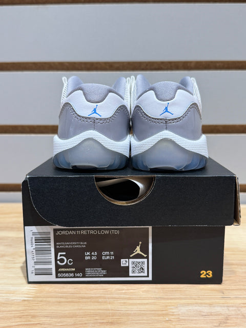 Jordan 11 Retro Low Cement Grey (TD) Sz 5C