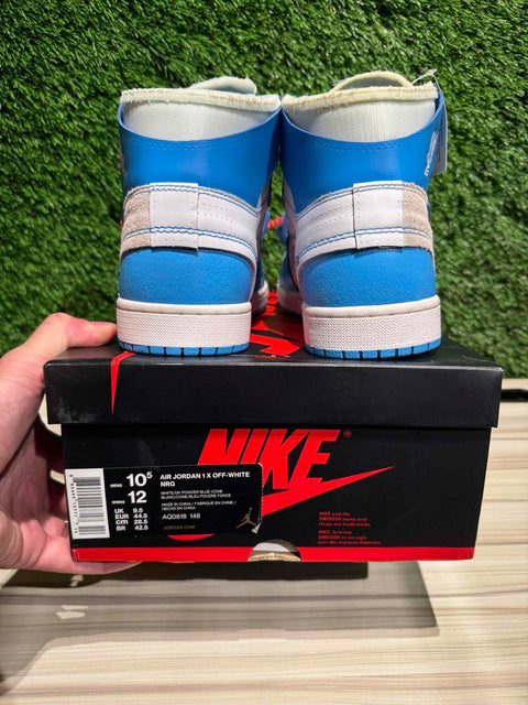 Jordan 1 Retro High Off-White University Blue Sz 10.5..