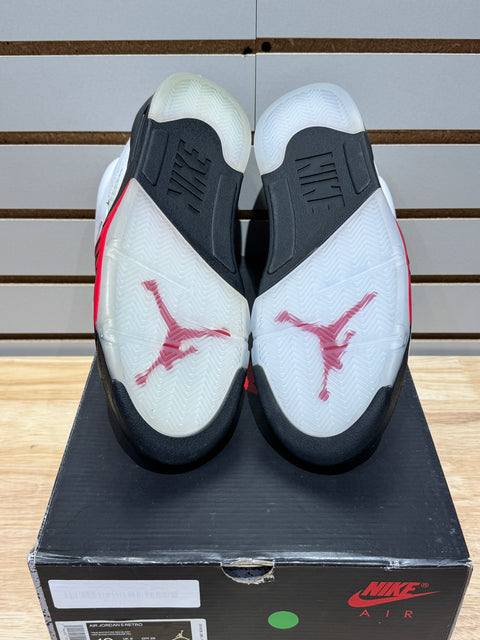 Jordan 5 Retro Fire Red Silver Tongue (2020) Sz 10M