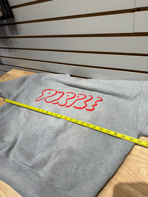 PURPLE BRAND HWT Fleece Crewneck 'Heather' Sz L
