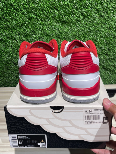 Jordan 2/3 White Varsity Red