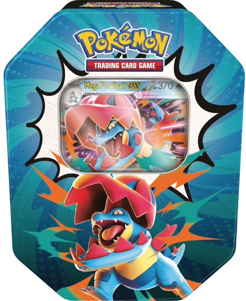 2026 Pokémon Mega Evolution Ascended Heroes Mega Feraligatr ex Tin