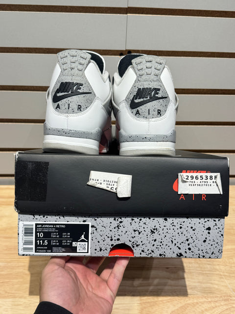 Jordan 4 Retro White Cement (2025) Sz 10