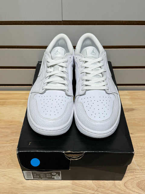 Jordan 1 Retro Low Golf White Croc Sz 12