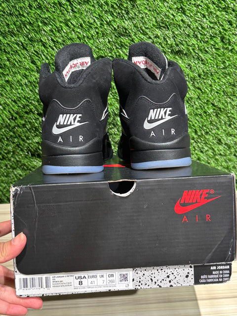 Jordan 5 Retro OG Black Metallic Reimagined Sz 8M