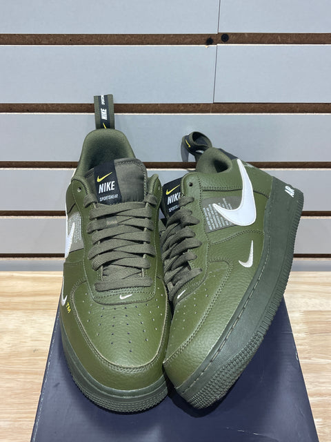 Nike Air Force 1 Low Utility Olive Canvas Sz 9