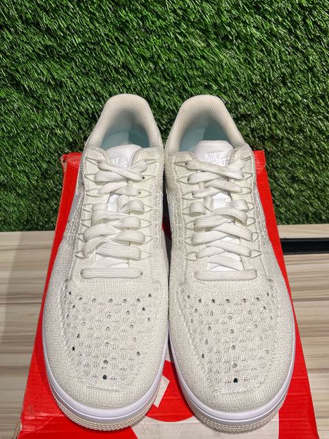 Nike Air Force 1 Ultra Flyknit Low Triple White Sz 10.5M