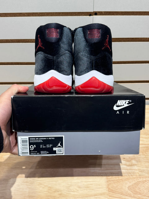 Jordan 11 Retro Bred Velvet (Women's) Sz 8M