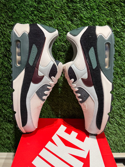 Nike Air Max 90 Burgundy Crush Vintage Green Sz 10M