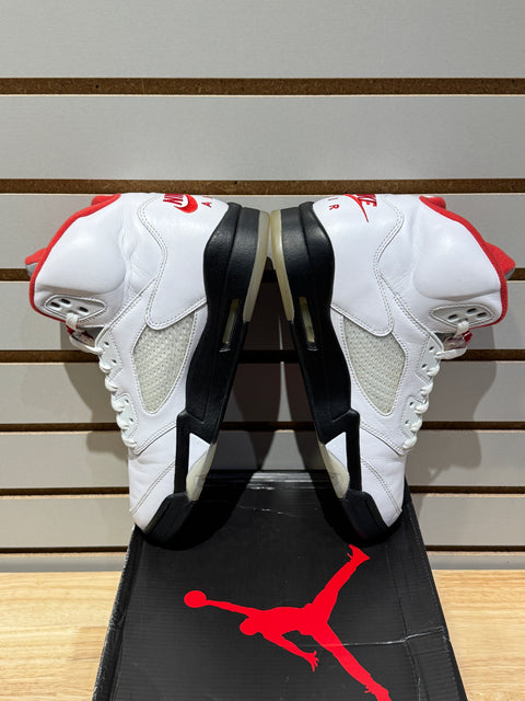 Jordan 5 Retro Fire Red Silver Tongue (2020) Sz 9.5