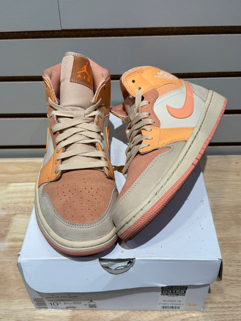Jordan 1 Mid Apricot Orange (Women's) Sz 9M