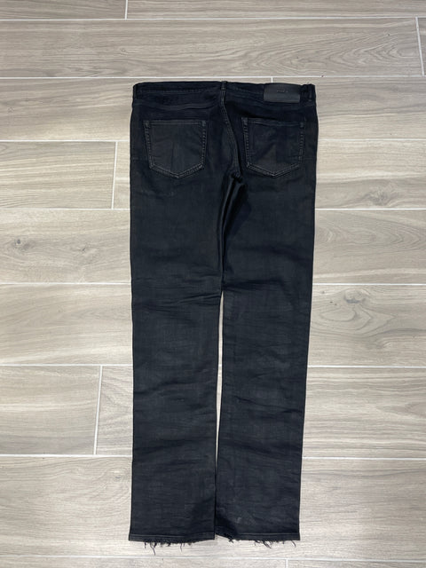 Purple Jeans Waxed Black Denim 36