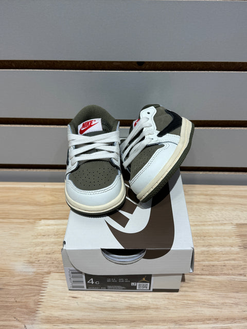 Jordan 1 Retro Low OG SP Travis Scott Medium Olive (TD) Sz 4c