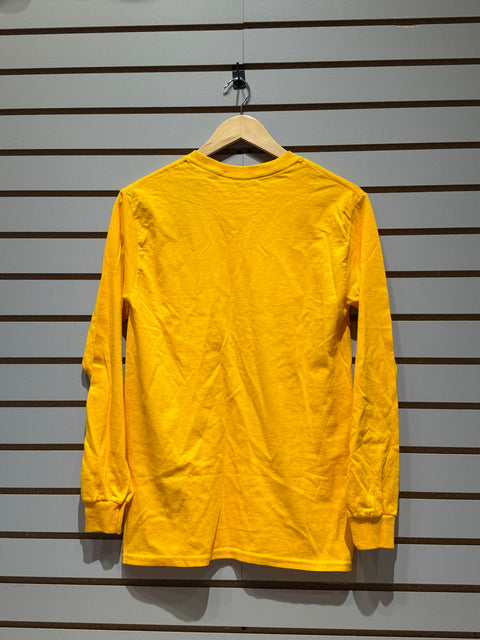Los Angeles Lakers Gold M&N x Uninterrupted Hardwood Classics Long Sleeve T-Shirt Sz S
