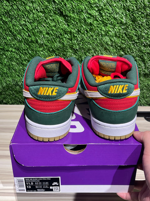 Nike SB Dunk Low Pro PRM Seattle Supersonics Sz 11.5M...