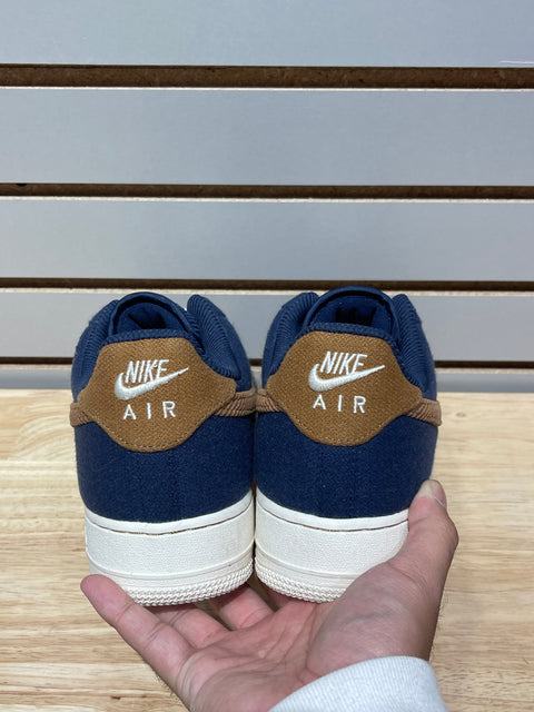 Nike Air Force 1 Low '07 PRM Tweed Midnight Navy Corduroy Sz 10