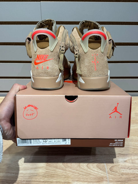 Jordan 6 Retro Travis Scott British Khaki Sz 10.5