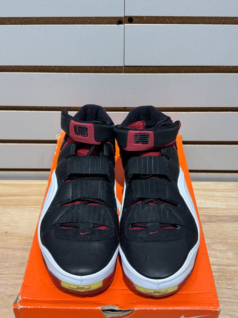 2006 Nike Lebron Zoom 4 Black Red White Sz 6.5Y