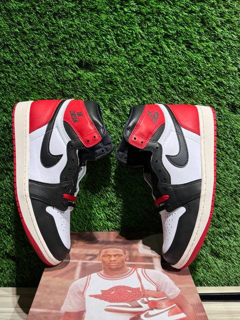 Jordan 1 Retro High OG Black Toe Reimagined Sz 9.5M