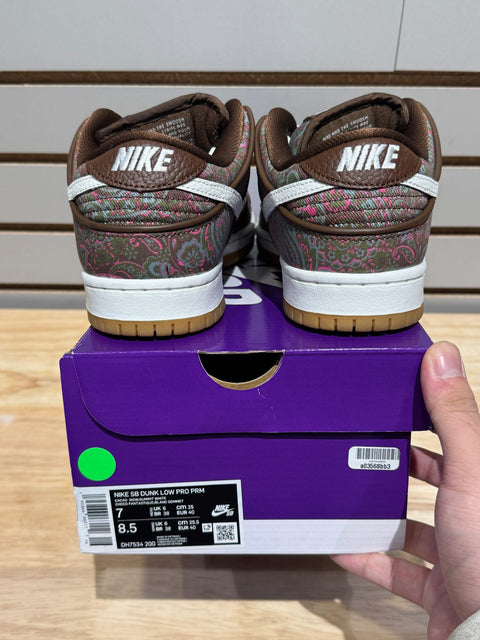 Nike SB Dunk Low Pro Paisley Brown Sz 7