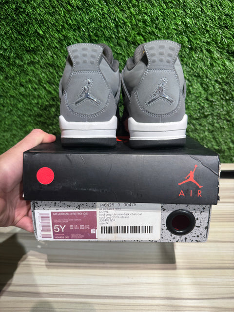 Jordan 4 Retro Cool Grey (2019) (GS) Sz 5Y