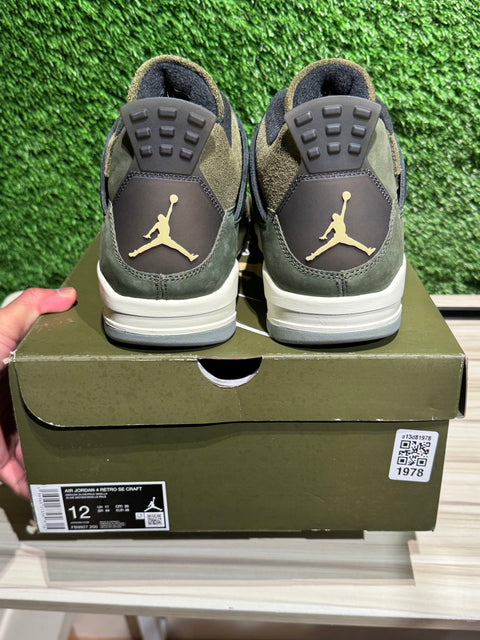 Jordan 4 Retro SE Craft Medium Olive Sz 12