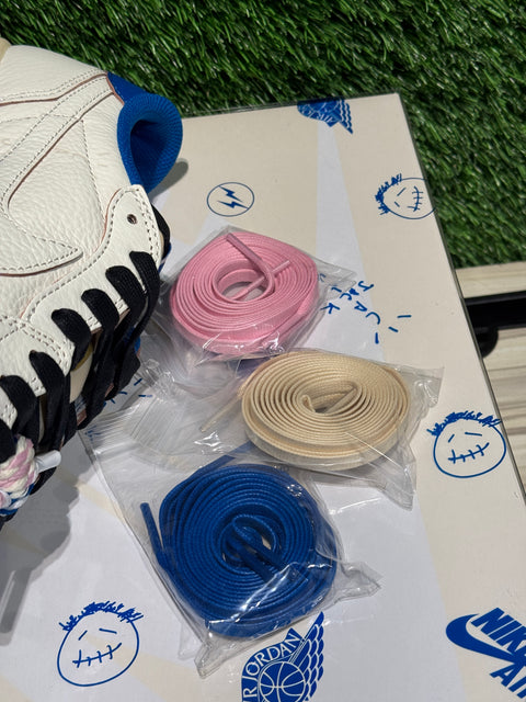 Jordan 1 Retro Low OG SP Fragment x Travis Scott Sail Military Blue Sz 10