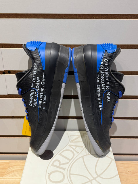 Jordan 2 Retro Low SP Off-White Black Blue Sz 10.5
