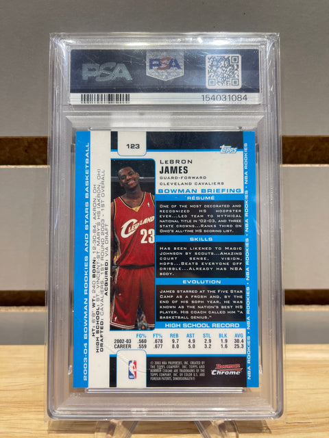 2003 Bowman Rookies & Stars LeBron James Rookie #123 PSA 9