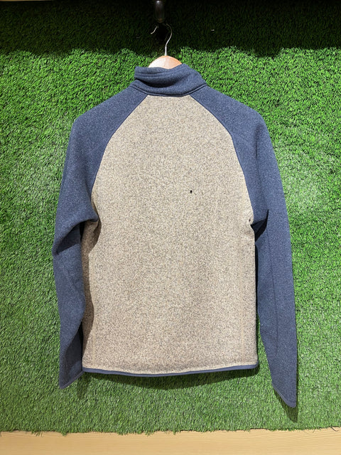 Patagonia Grey Navy Fleece Quarter Zip Sz S