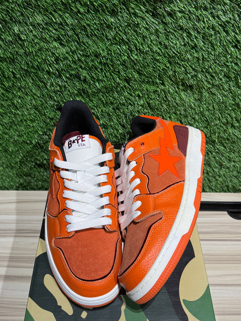 A Bathing Ape Bape SK8 Sta Orange Brown