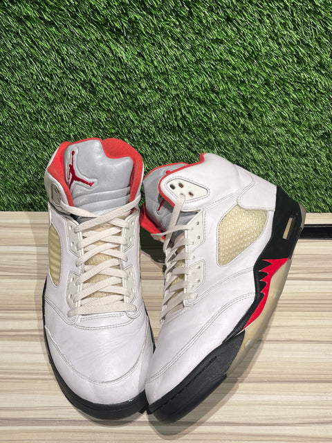 Jordan 5 Retro Fire Red Silver Tongue (2020) Sz 13