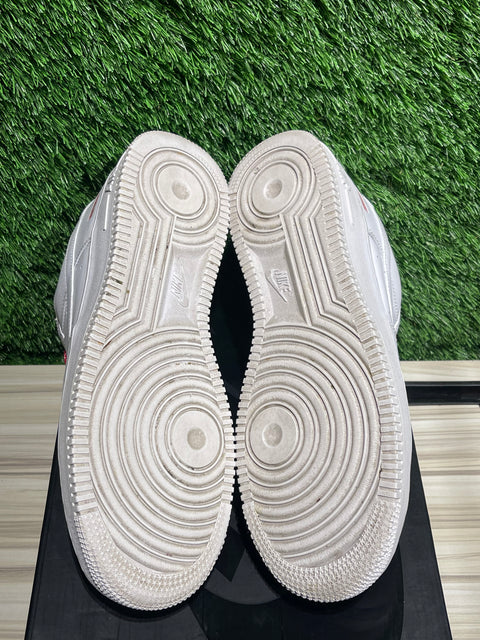 Nike Air Force 1 Low Supreme White Sz 9