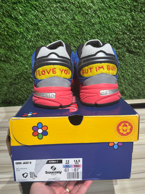 Saucony Grid Jazz 9 Jae Tips I Love You But I’m Busy Sz 13