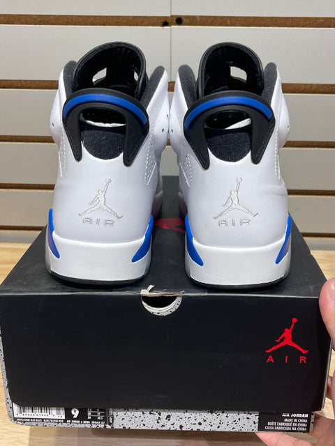Jordan 6 Retro Sport Blue (2014) Sz 9M