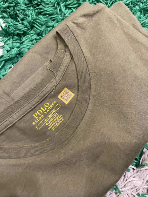 Polo Ralph Lauren Green Cotton T-Shirt Yellow Pony