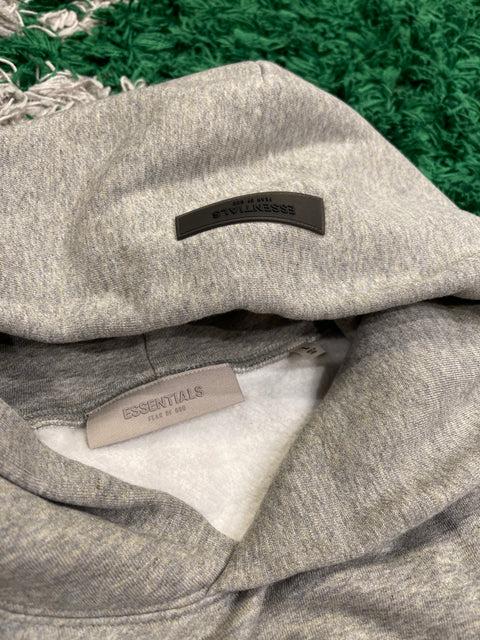 Fear of God Essentials Hoodie Dark Heather Oatmeal Sz L