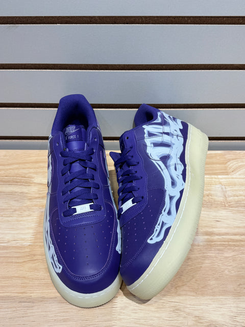 Nike Air Force 1 Low '07 QS Purple Skeleton Halloween (2021) Sz 14