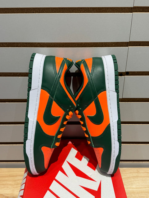 Nike Dunk Low Retro Miami Hurricanes Sz 9.5