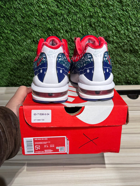 Nike Air Max 95 Christmas Sweater (GS) Sz 5.5Y
