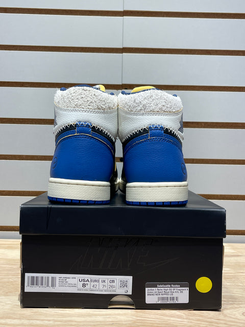 Jordan 1 Retro High OG SP Fragment x Union LA Sport Royal Sz 8.5