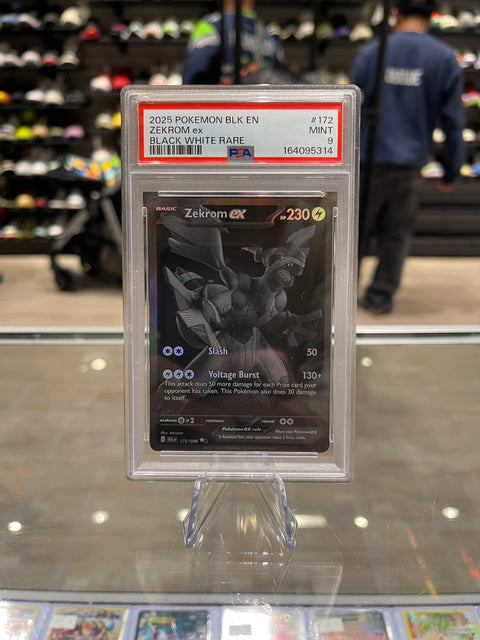 2025 Pokémon BLK EN-BLACK BOLT BLACK WHITE RARE #172 ZEKROM EX PSA 9
