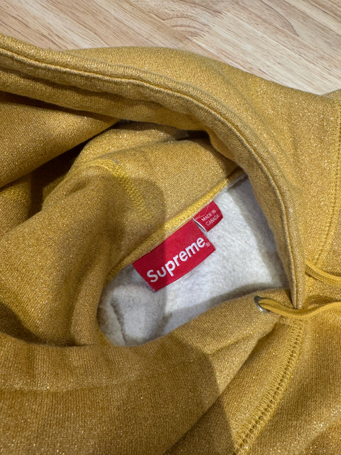 Supreme Metallic Arc Hooded Sweatshirt (SS23) Gold Sz XL