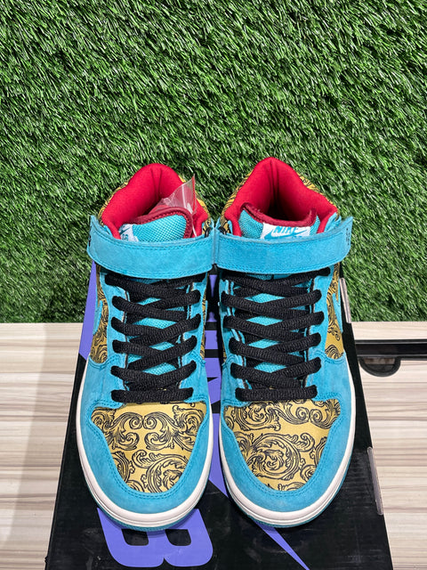 Nike SB Dunk Mid Premium Peacock Sz 7.5M