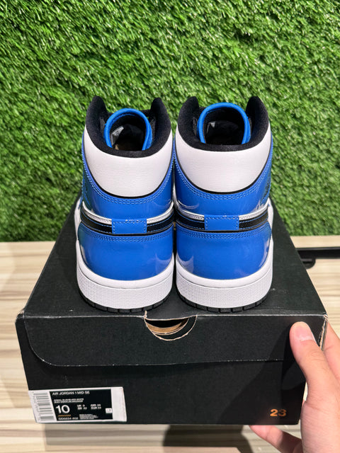 Jordan 1 Mid Signal Blue Sz 10M