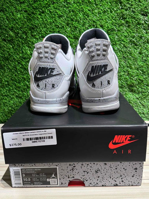 Jordan 4 Retro White Cement (2025) Sz 9M
