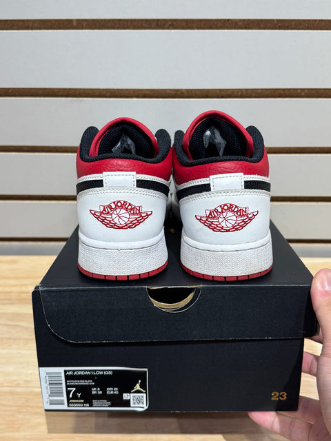Jordan 1 Low White Gym Red (GS) Sz 7Y